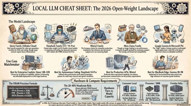 Local LLM Cheat Sheet: The 2026 Open-Weight Landscape