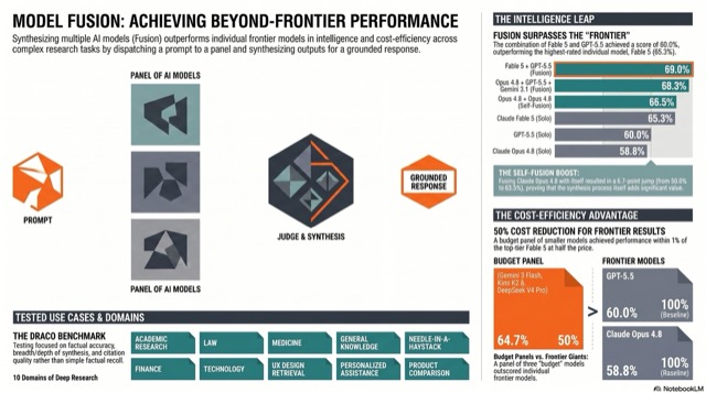 Model Fusion: Achieving Beyond-Frontier Performance