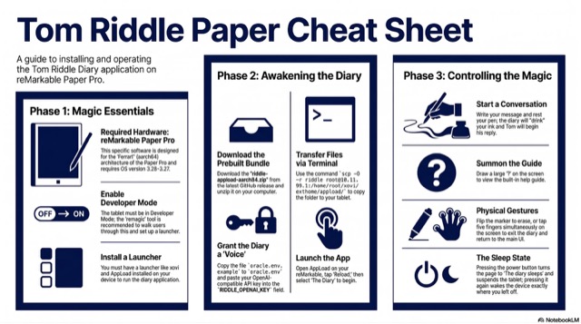 Tom Riddle Paper Cheat Sheet